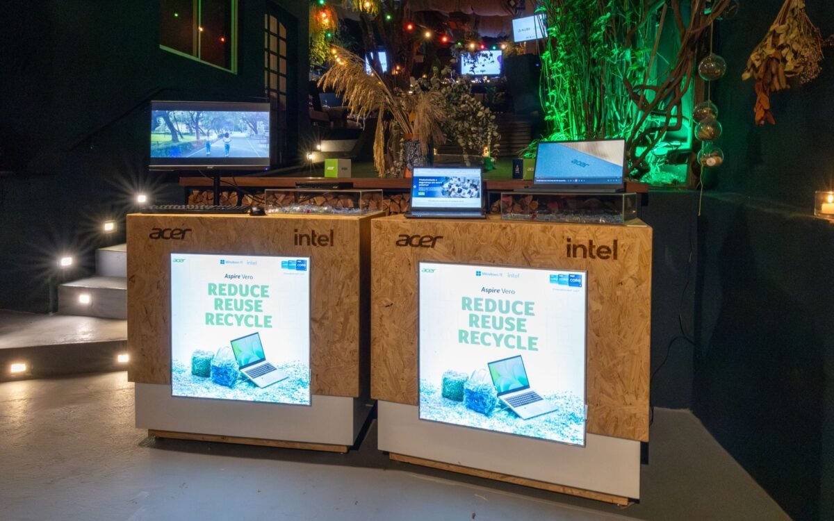 Displays eletrônicos da Acer e Intel promovem sustentabilidade em evento com tema verde